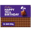 Cadbury Dairy Milk Happy 70th Birthday Gift Chocolate Bar Extra-Large 850g view 3