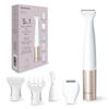 Panasonic ES-WM31 5 in 1 Body & Bikini Kit, Women's Hair Remover, Ladies Shavers, Bikini Trimmer, 5 Attachments, IPX7 Waterproof, Wet & Dry, Battery Powered (1 x AA Required), White Gold view 1