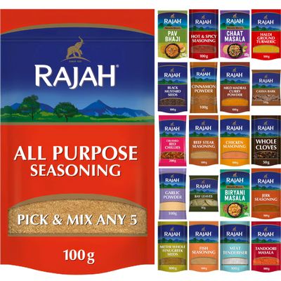 All Purpose Seasoning by Rajah Spices | 5 x 100g | or Pick Any 5 Rajah Spices