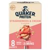 Quaker High in Protein Strawberries & Cream Porridge Sachets 8x42g (Pack of 6) view 1