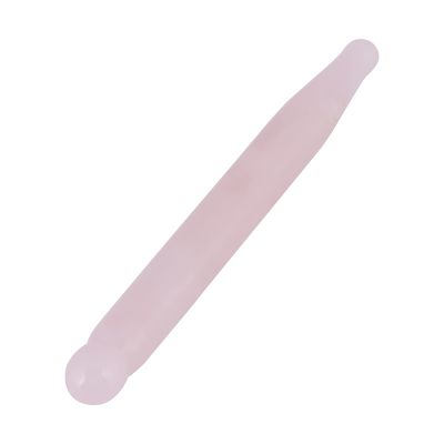 1pc Rose Quartz Crystal Massage Stone, Rose Quartz Stick Face Massage Wand Stone Stick