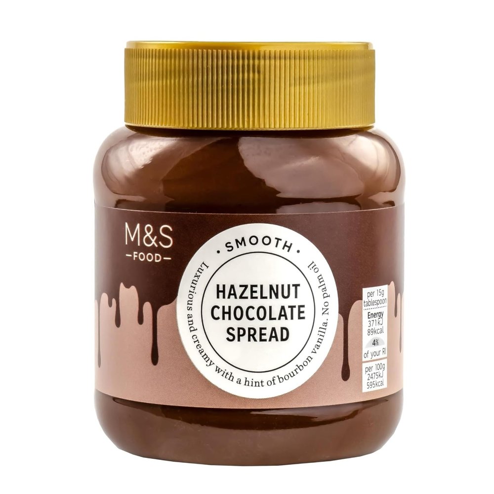 M&S Marks & Spencer Smooth Hazelnut Chocolate Spread with Bourbon Vanilla, Vegetarian, 400g (1 Pack)