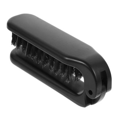 Beatifufu Folding Beard Styling Brush Boar Bristles, Portable Mustache Cleaning and Detangling Brush for Men, Travel-friendly Compact Grooming Tool for Beard and Mustache Care