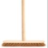10 STIFF Broom Indoor with Wooden Handle Natural Bassine Bristles Sweeping Brush with Durable Support Bracket for Cleaning Any Surface Wooden Floor Decking and Paving Slabs (Pack of 2) view 4