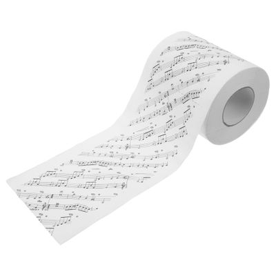 Healeved Music Notes Printed Toilet Paper Roll Decorative Music Notes Tissue Bathroom Toilet Roll Printed for Home and Party Decor