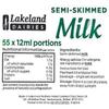 55x Semi-skimmed UHT Milk 12ml Individually Wrapped Mini Portions Pots Jiggers Lakeland view 2