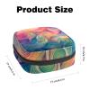 Abstract Flowing Mysterious Lines Texture First Period Kit for Girls, Tampon Pantyliners Menstrual Purse, Nursing Pad Holder with Zipper, Sanitary Collect Napkin Bag Organizer view 2