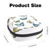 Period Kit Bag for Girls Women Ladies, Butterfly Seamless White Background Sanitary Napkin Disposal Bags, Large Capacity Zipper Menstrual Pad Pouch view 2