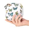 Period Kit Bag for Girls Women Ladies, Butterfly Seamless White Background Sanitary Napkin Disposal Bags, Large Capacity Zipper Menstrual Pad Pouch view 4