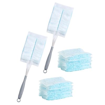 iFutniew 60Piece Duster Refills Electrostatic Duster Disposable Dusting Tools for Cleaning with 2 Handles for Home Ceiling Furniture Multi- Dusting