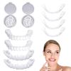2 Pairs Clip in Veneers Teeth Temporary Dentures Silicone, False Teeth Top and Bottom Instant Veneers Dentures, Fake Teeth Covers for Women and Men Have a Perfect Smile view 1