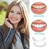 2 Pairs Clip in Veneers Teeth Temporary Dentures Silicone, False Teeth Top and Bottom Instant Veneers Dentures, Fake Teeth Covers for Women and Men Have a Perfect Smile view 3