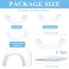 2 Pairs Cosmetic Dentures Clip in Veneers Teeth Top and Bottom Set, Fake Braces Perfect Smile Dentures Teeth for Whitening, Teeth Straightening Kit Covers Bad Teeth for Adults view 2