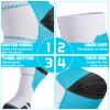 Meng Jiaran 8 Pairs Compression Socks for Men Women, Plantar Fasciitis Socks Ankle Compression Socsk for Ankle Support Pain Relief, Flying, Running view 4