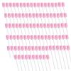 100PCS Oral Care Sponge Swab Sticks, Disposable Mouth Sponges on Stick for Hydration and Dental Care, Soft and Durable Foam Swabs for End of Life Care, Elderly, Babies, and Travel (Pink) view 1