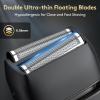 Brightup Foil Shaver, Electric Razor for Men, Upgraded Electric Shaver with Pop Up Trimmer, USB-C Rechargeable, Waterproof, Cordless, Double Floating Blade for Close Shaving, Black view 2