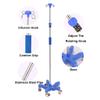 UPJAKS IV Pole w/Wheels Steel Portable 5-Leg Iv Fluid Bag Stand w/4 Hooks Rolling Adjustable Height Infusion Stand for Hospital Clinic Home view 2