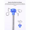 UPJAKS IV Pole w/Wheels Steel Portable 5-Leg Iv Fluid Bag Stand w/4 Hooks Rolling Adjustable Height Infusion Stand for Hospital Clinic Home view 4