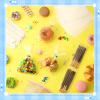 400 Pcs Cellophane Treat Bags 4"x6" and Pretzel Rod Bags 2"x10" with 50ct 6-inch Paper Lollipop Sticks,200ct Twist Ties for Treat Pretzel Candy Cookie Lollipop for Party Favors Christmas, Halloween view 4
