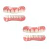 Flipped Warmth 1 Pair Cosmetic Teeth False Teeth Veneers, Clip in Veneers Teeth Dentures Top And Bottom Fake Teeth Cosmetic Teeth Whitening Temporary Prosthesis Teeth for Men And Women view 1