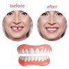 Flipped Warmth 2 Pairs Temporary Dentures Fake Teeth Whitening False Teeth Top And Bottom, Cosmetic Teeth Upper And Lower Snap on Veneers Teeth for Men Women Adult view 2