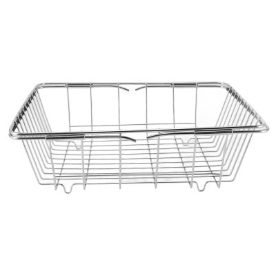 Freezer Organizer Bin, Stainless Steel Expandable 20KG Load Bearing Freezer Storage Basket, Flat Bottom Rectangle Freezer Baskets Wire Baskets for Pantry Organization and Storage