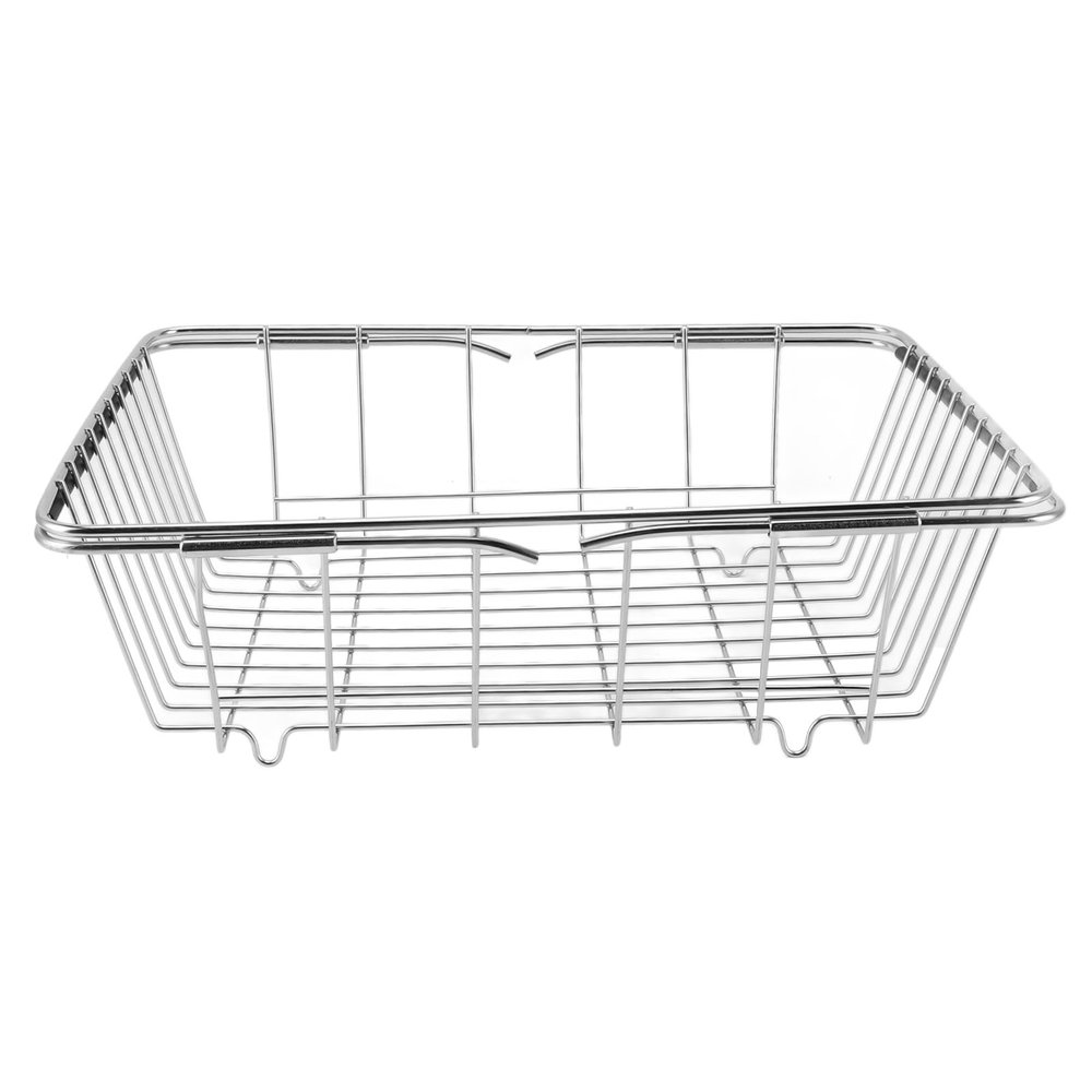 Freezer Organizer Bin, Stainless Steel Expandable 20KG Load Bearing Freezer Storage Basket, Flat Bottom Rectangle Freezer Baskets Wire Baskets for Pantry Organization and Storage