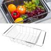 Freezer Organizer Bin, Stainless Steel Expandable 20KG Load Bearing Freezer Storage Basket, Flat Bottom Rectangle Freezer Baskets Wire Baskets for Pantry Organization and Storage view 3