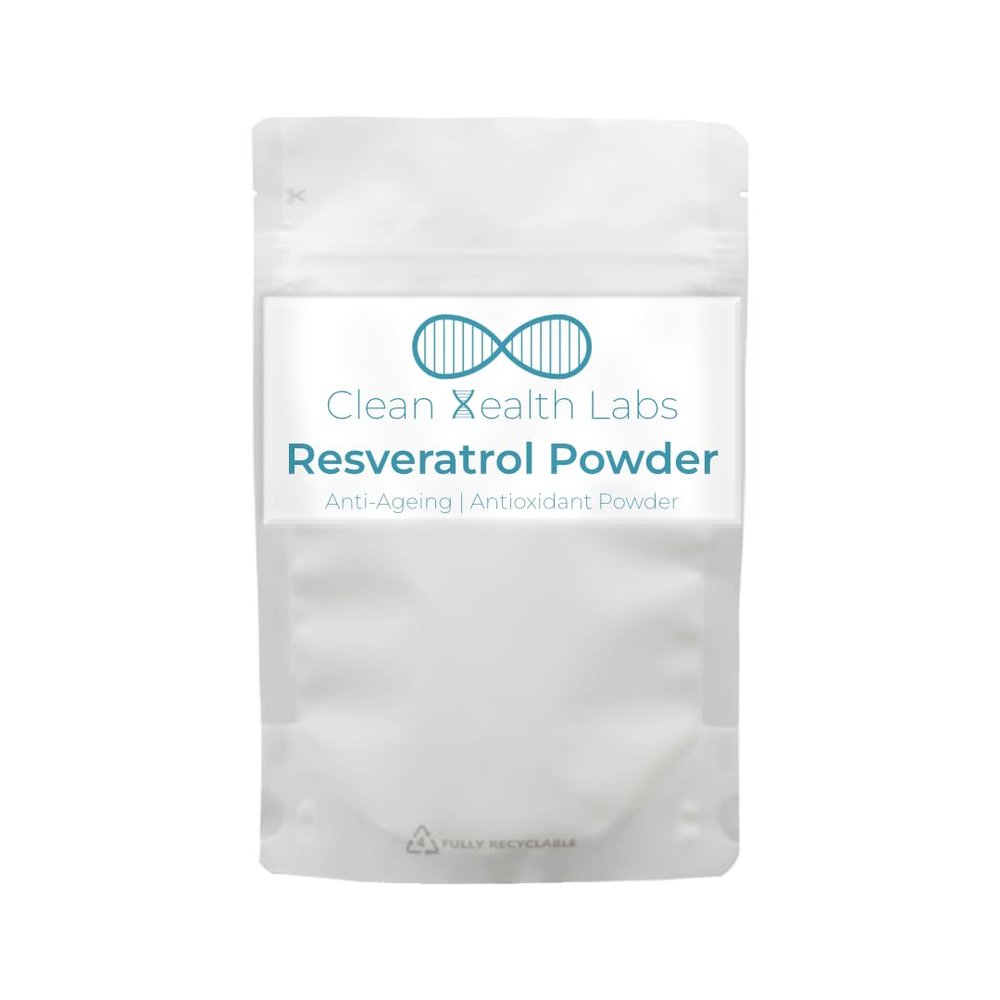 100% Resveratrol Powder for Health & Longevity, Antioxidant, Anti-Inflammatory, Joint Relief, Blood Pressure & Sugar Control, Metabolism Boost, Memory Support (50g)