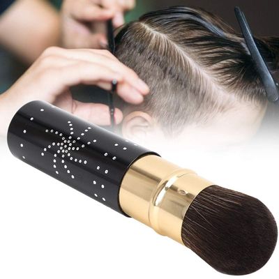 Soft Brush Haircut Face Neck Cleaning Duster Sweeper Hairdresser Styling Salon Makeup Tool, Long Handle Design, ABS Material, HandPolished, Hair Cap, Easy to Clean Broken Hair,