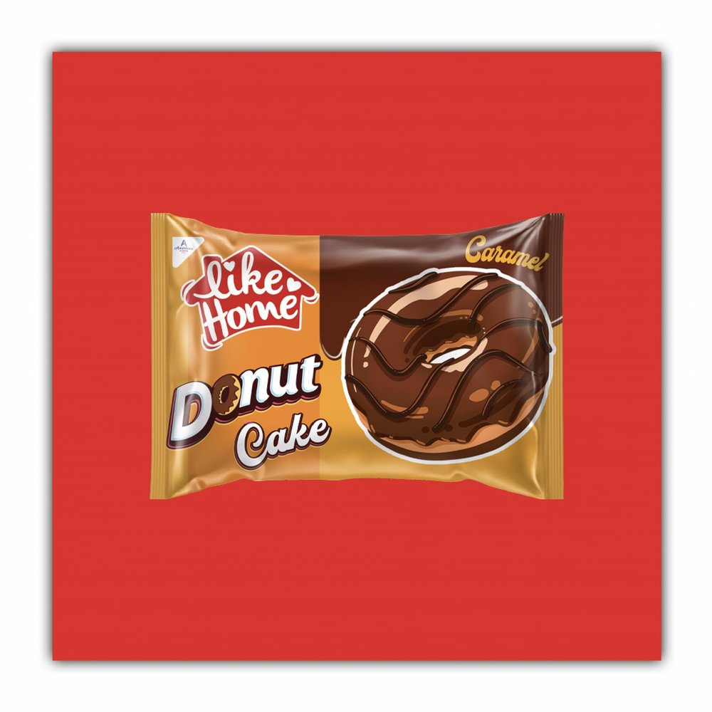 LIKE HOME Caramel Donuts Cake 40g | Pack of 24 | Individually Wrapped | Ideal Present for Easter & Christmas | Limited Edition | Donuts Lovers Sold by Essential Products
