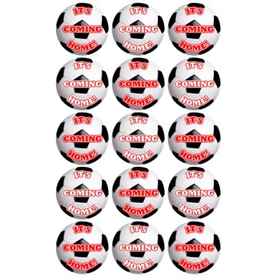 15 x It's Coming Home Football Mix Edible Wafer or Icing Cupcake Topper Fun Sports Party Cake Decorations Perfect For Brownies Cookies Muffins & More! (Edible Wafer Card)
