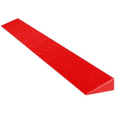 Wheelchair Ramp, Door Threshold Ramps, Portable Threshold Ramps, Indoor Sweeping Robot Doorways Curb Ramp, Non-Slip Solid Door Threshold Wheelchair Ramp, Cuttable (Color : Red, Size : 100x10x3cm/39x