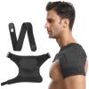 2 PACK Sports Shoulder Brace for Men and Women | Fit Left and Right Arm | Compression Support Sleeve for Torn Rotator Cuff, Pain Relief,Black-OneSize view 3