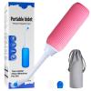 Brigtviee Peri Bottles for Postpartum Perineal Care, 16.9oz/500ml Portable Bidet for Women's Menstrual Cleansing, Portable Travel Bidet with 2 Nozzles & Retractable Conduit & Storage Bag,Pink view 1