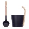 Dry Sauna Bucket - Bath Water Container for Indoor Sauna 7L Sauna Bucket Kit Aluminum Barrel Dry Sauna Heat Resistant Sauna Must Have for Bathroom Home view 1
