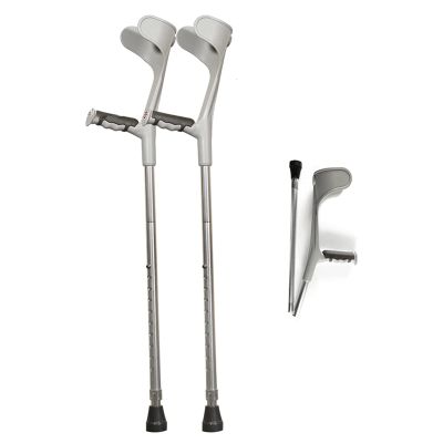 1 Pair Forearm Crutches Lightweight Folding Aluminum Elbow Crutches Adjustable Height Assisted Walking Crutches w/Comfortable Grip for Adults Women Me Lucky Star