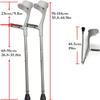 1 Pair Forearm Crutches Lightweight Folding Aluminum Elbow Crutches Adjustable Height Assisted Walking Crutches w/Comfortable Grip for Adults Women Me Lucky Star view 3