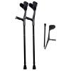 1 Pair Forearm Crutches Lightweight Folding Aluminum Elbow Crutches Adjustable Height Assisted Walking Crutches w/Comfortable Grip for Adults Women Me Lucky Star view 1