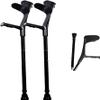 1 Pair Forearm Crutches Lightweight Folding Aluminum Elbow Crutches Adjustable Height Assisted Walking Crutches w/Comfortable Grip for Adults Women Me Lucky Star view 3