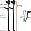 1 Pair Forearm Crutches Lightweight Folding Aluminum Elbow Crutches Adjustable Height Assisted Walking Crutches w/Comfortable Grip for Adults Women Me Lucky Star view 4