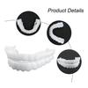 Thyonta False Teeth Clip 2PCS Imitation Braces Veneers Set Top and Bottom Instant Smile Dentures for Woman and Man view 3