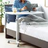 Medical Height Adjustable Overbed Bedside Table With Wheels Mobile Portable Standing Desk For Hospital And Home Medical Use view 2