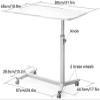Medical Height Adjustable Overbed Bedside Table With Wheels Mobile Portable Standing Desk For Hospital And Home Medical Use view 3