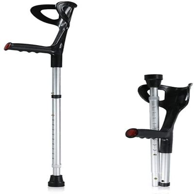 HIARAN Forearm Crutches Adjustable Foldable Elbow Arm Arm Underarm Crutches Arm Cane Telescopic Adjustable Anti-S Aluminum Lightweight Arm Crutch for Lucky Star