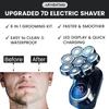 ARVENTINO Electric Head Shavers for Men - 8D Upgraded 6-in-1 Bald Head Shaver - IPX6 Waterproof Electric Razor Grooming Kit with LED Display, Cordless, Portable view 4
