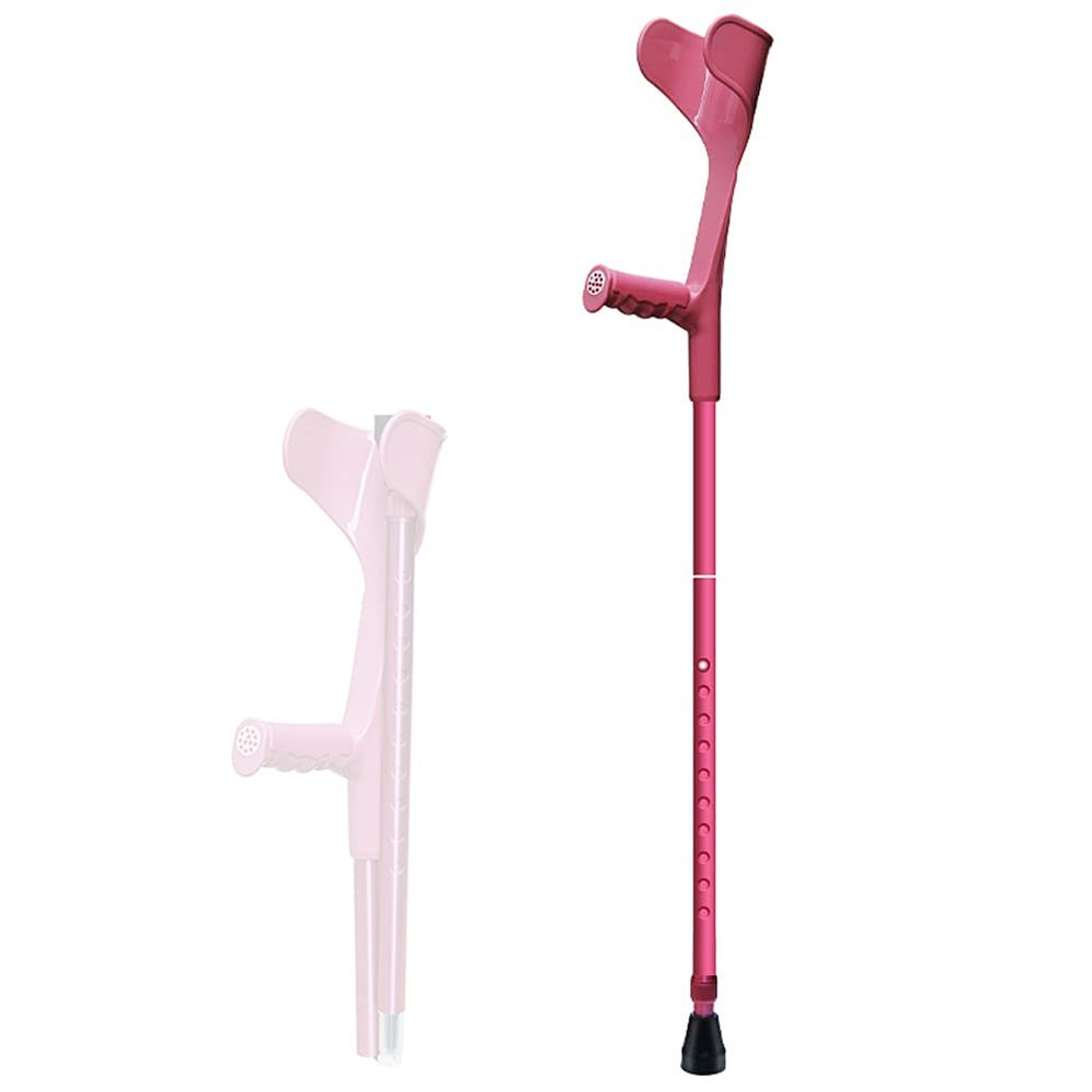 1Pcs Adult Forearm Crutch, Aluminum Alloy Folding Lightweight Crutch, Ergonomic Cane, for Elderly, Disabled and Physically Impaired, Applicable Height Lucky Star