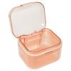Disnace Dental Container Case, Denture Case for Soaking Dentures, Portable Retainer Case Denture Bath Denture Case Retainer Container Box Dental Dustproof Box Night Guard Case for False Teeth (Orange) view 1