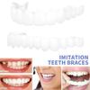 Care Spring Instant Veneers Dentures, 2 Pcs Top & Bottom Set, Clip-On False Teeth, Temporary Tooth Replacement, Nature & Comfortable, Size Adjustable, 1 Count view 4