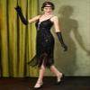 YESSA Women's Flapper Dresses 1920s,Great Gatsby Dresses Sequin Fringe Cocktail Dress Roaring 20s Dress for Harlem Nights, Black, Large view 3